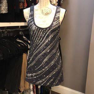 Mercer & Madison Sequin Sleeveless Tank Top